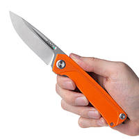 Ніж складний ANV Knives Z200 (Liner lock, G10 Orange, Plain edge) Orange єдиний