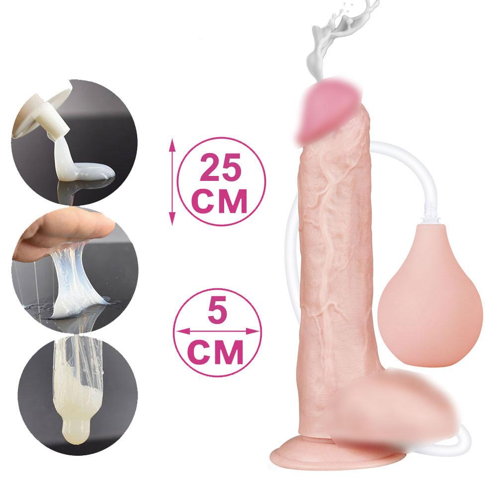 Фалоімітатор зі спермою імітація сім'явивергання кончающий 25 см Squirt Extreme Dildo, фото 1