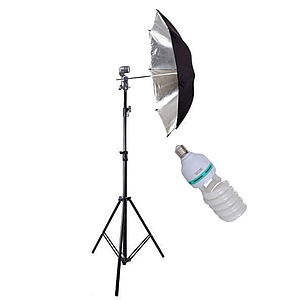 Постійне студійне світло Prolight 150 Вт. парасолька на відбиття 84 см
