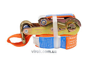 Пас для кріплення багажу з тріщаткою VOREL : 1000 daN, 35мм х 6м, [10] Baumar - Порадуй Себе