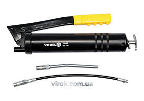 Шприц мастильний VOREL, V= 400 см³, 41-69 MPa з гнучкою і жорсткою трубками [5/10] Baumar - Порадуй Себе