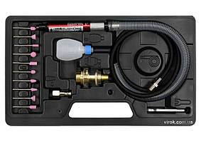 Шліфмашина пневматична VOREL міні, при тиску- 0,63 MPa, сопло Ø=3 мм, з насадками, 16 елем.[10] Baumar - Порадуй Себе