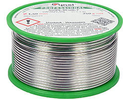 Припій без свинцю CYNEL : Ø1,5 мм, Sn99,3-Cu0,7 дротяний на котушці з флюсом m= 250 г [20] Baumar - Порадуй Себе