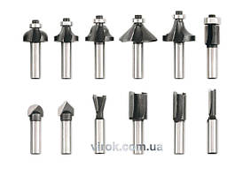 Набір фрез по дереву VOREL, Ø=8 мм, 12шт. [5/20] Baumar - Порадуй Себе