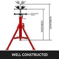 VEVOR Опора для труб с 2-мя шариковыми V-образными головками 1107A Складная подставка для труб 4500LB