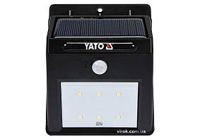 Світильник вуличний, сонячний, акумулятор.-3,В, 900мАг з датчиком руху-3м YATO; світл. P=120lm [12] Baumar - Порадуй Себе