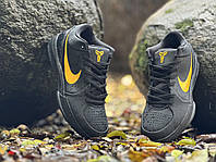 Nike Kobe 4 Protro Black University Gold мужские баскетбольные кроссовки