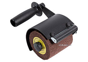 Адаптер для сатинування та матування плоских поверхонь, з додатковим роликом, для кутової шліфмашини Baumar - Порадуй Себе