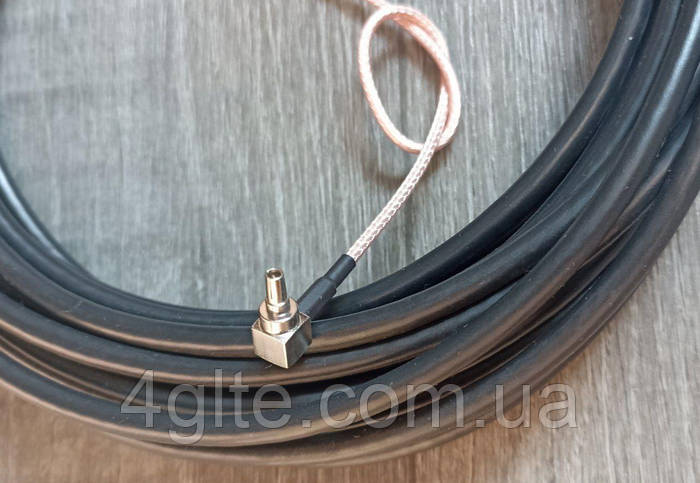 Коаксіальний кабель RG58 50 Ом 5 метрів + F-роз'єми + антенний ...