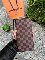 Клатч Louis Vuitton Brown, мужской кошелек из искусственной кожи, клатч - кошелек LV