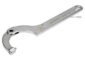 Ключ гаковий з носиком на шарн з округленим болтиком в діапаз. M=80-120мм YATO, L=340 мм. CrV [5/10] Baumar - Порадуй Себя