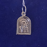 Серебряный медальон Пресвятая Богородица Казанская 1.36 г, черненный