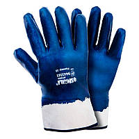Перчатки трикотажные c нитриловым покрытием (синие краги)