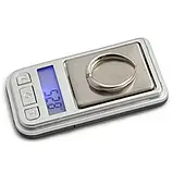 Електронні портативні ваги міні точні, ювелірні ваги ACS 200gr/0.01g сріблястий, фото 5