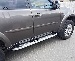 Бокові пороги для Mitsubishi Pajero Sport 2008-2015 Алюміній (2 шт.)