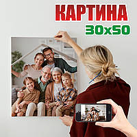 Фотокартина на полотні 30х50 см з Вашого фото