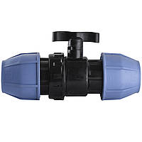 Кран кульовий ПНД Vsplast  63  6001 Baumar - Порадуй Себе