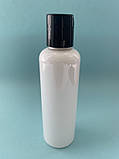 Флакон білий із чорною кришкою диск-топ, 100 мл, фото 3
