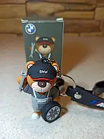 Брелок для BMW в стиле Motorsport Мишка Аксессуары БМВ Брелоки bmw Черный с Ключем и колесом