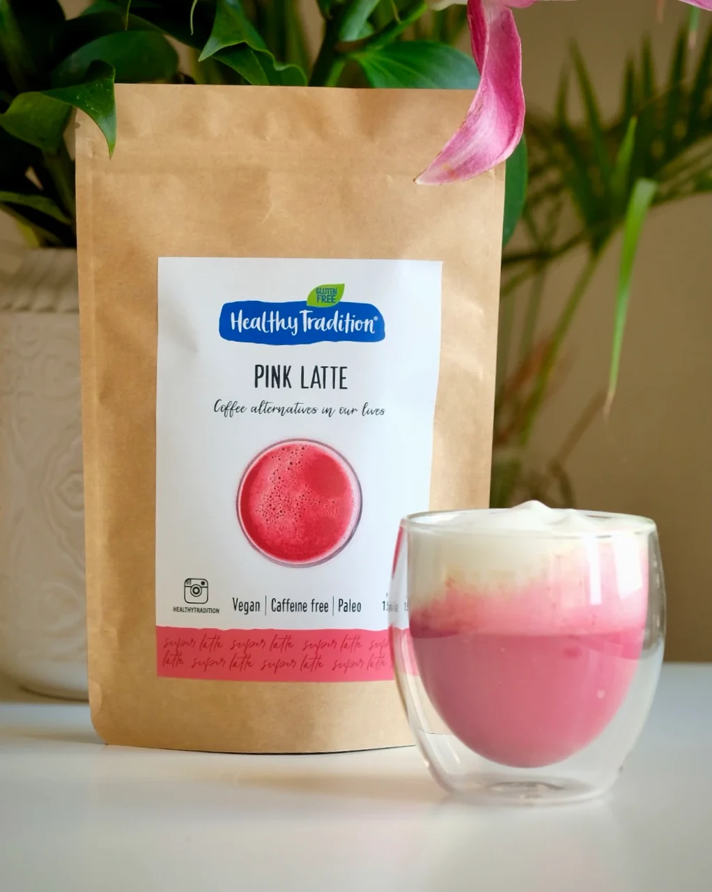 Вітамінний напій PINK LATTE, TM Healthy Tradition 150г