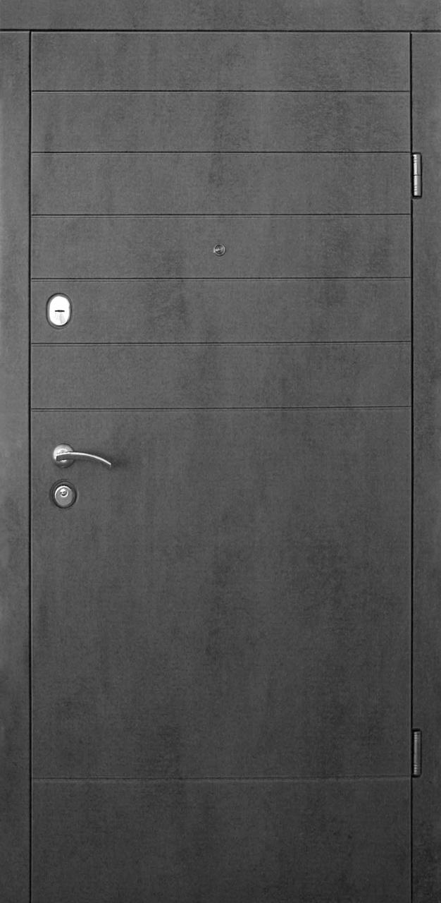 Вхідні квартирні двері Еталон Стелла Qdoors 85х204 см Бетон темний