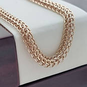 Браслет з лимонного золота з плетінням Венеція, 20 см