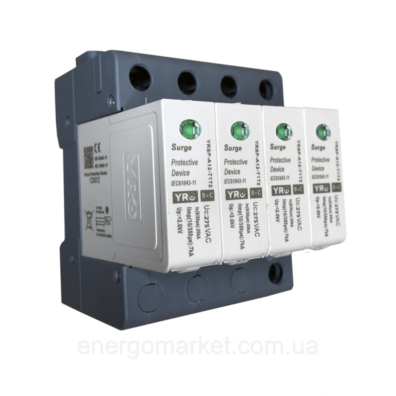 Обмежувач Перенапруги YRO АС YRSP-A12 (4P)