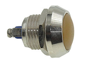 Кнопка антивандальная d17,5mm різьблення 12mm h17mm 2 контакти під гвинт