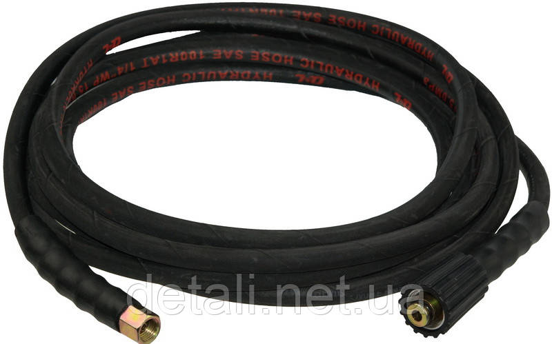 Шланг високого тиску автомийки 12м чорний d14 різьблення М22 / М14 15MPa/150bar, фото 1