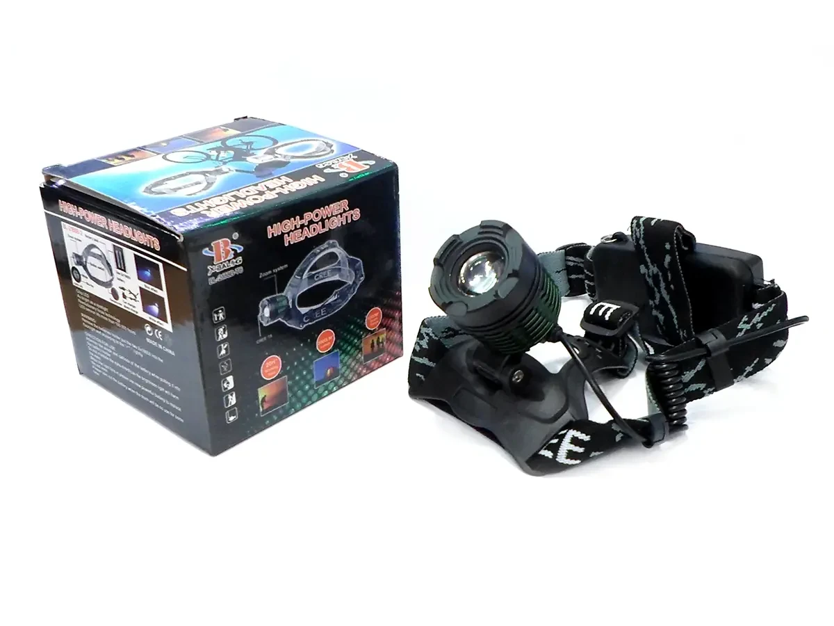 Ліхтар налобний Bailong BL-2188B-T6 120шт 7401, фото 1