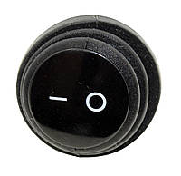 Тумблер 2 положения 2 контакта круглый d25 мм с пыльником 6A