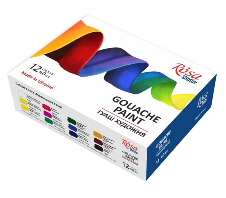 Гуаш Rosa Studio Classic набір 12кол. по 40мл 221541, фото 1