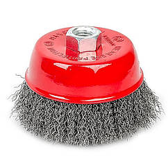 Щітка чашкова 100 мм, для КШМ, М14 (кручений дріт)