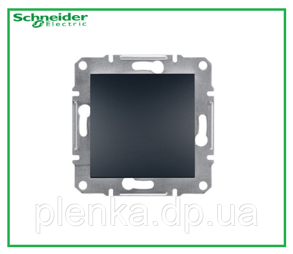 Вимикач одноклавішний прохідний Schneider Electric Asfora Антрацит EPH0400171