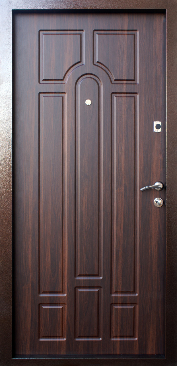 Вхідні квартирні двері Метал/МДФ Стандарт М Класик Qdoors 85х204 см Вишня морена