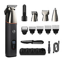 Тример для домашнього використання Hots Rechargeable Grooming Kit 5in1 Silver (LK-881-SL), фото 5