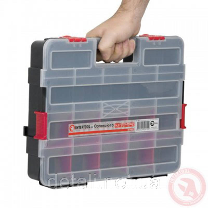 Пластиковий органайзер для інструментів 14,5 "375*280*67мм INTERTOOL BX-4021