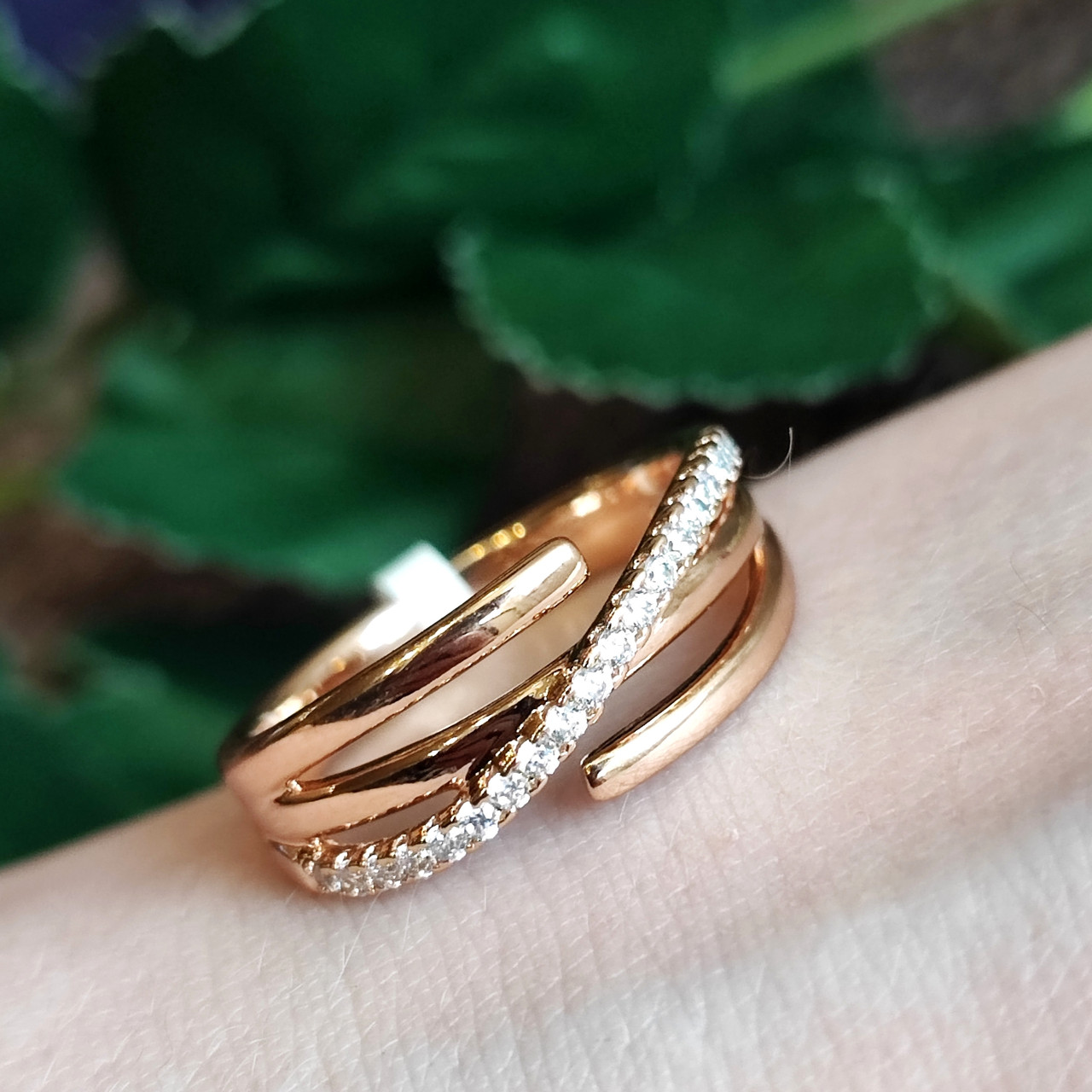 Кільце Xuping Jewelry розміри:17 ширина 8мм медичне золото позолота 18К 8270