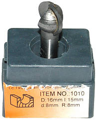 Фреза Globus Item 1010 D16mm l15mm d8mm R8mm