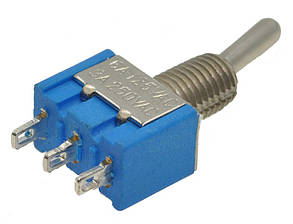 Тумблер MTS-102 ON-ON (3 pin) 6A 250VAC Daier