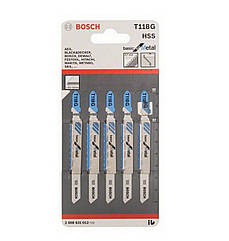 Пилка Bosch T118G 5шт по металу 2608631012