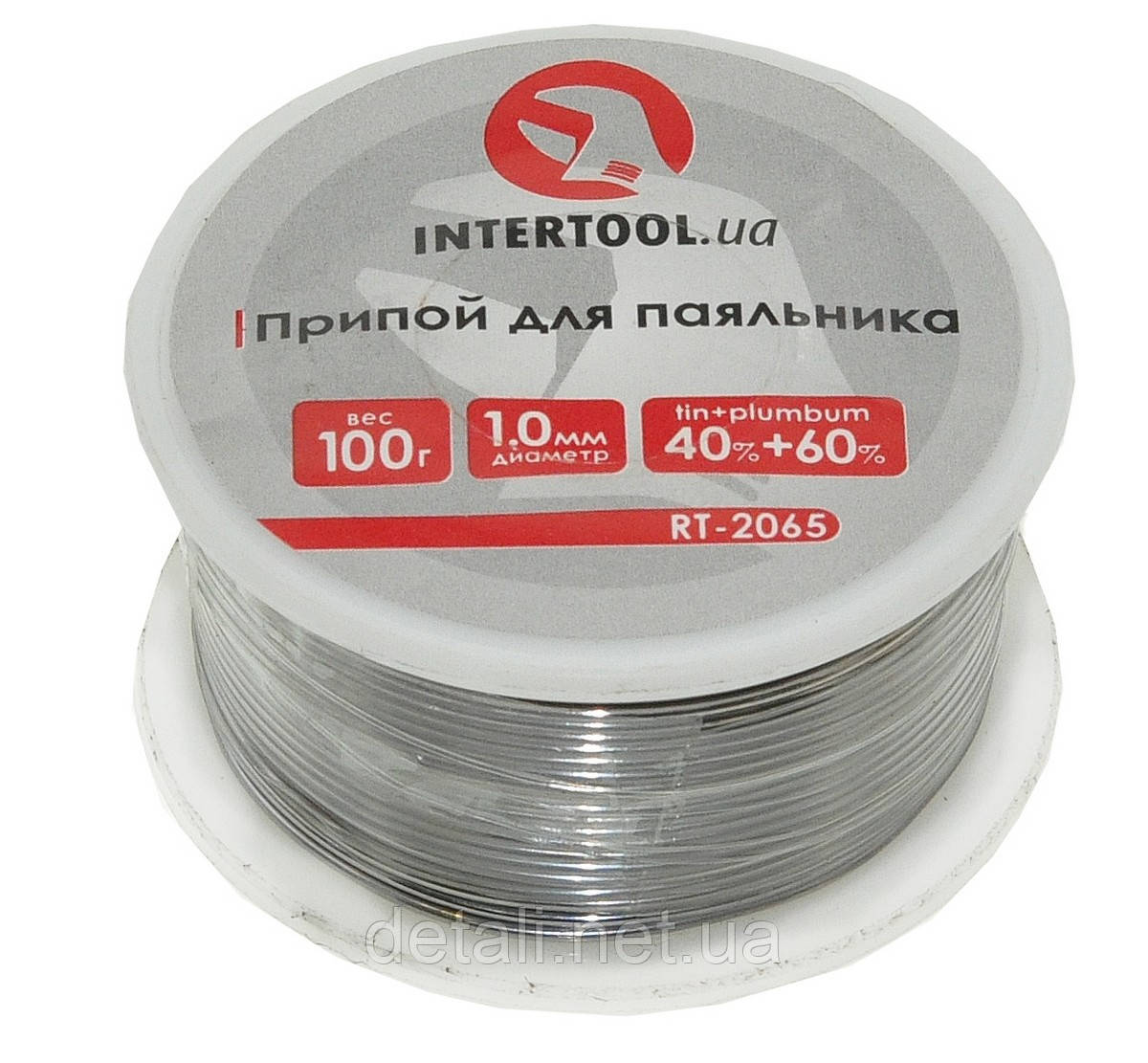 Припій для паяльника 100г. D-1.00мм, 40% олово, 60% свинець Intertool