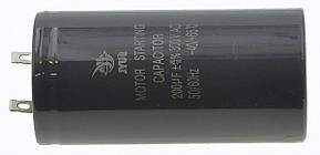 Конденсатор JYUL CD-60 200мкф - 300 VAC Пусковий - 50Hz. (50*101 mm)
