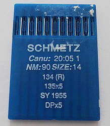 Голки для прямостр. пром. швейні. маш. Schmetz, 134 R (DPx5) №90, (10 шт./уп.)