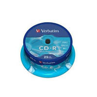 Диск CD Verbatim CD-R 700Mb 52x Cake box 25шт Extra (43432)