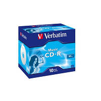 Диск CD Verbatim CD-R 700Mb 16x Jewel Case 10 Pack Music (43365)