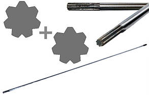 Вал триммера 7 зубів L 153 см d 7mm