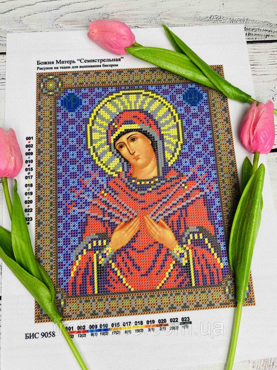 Схема для вишивання бісером Бородіца Семістрельна. А4. Габардин