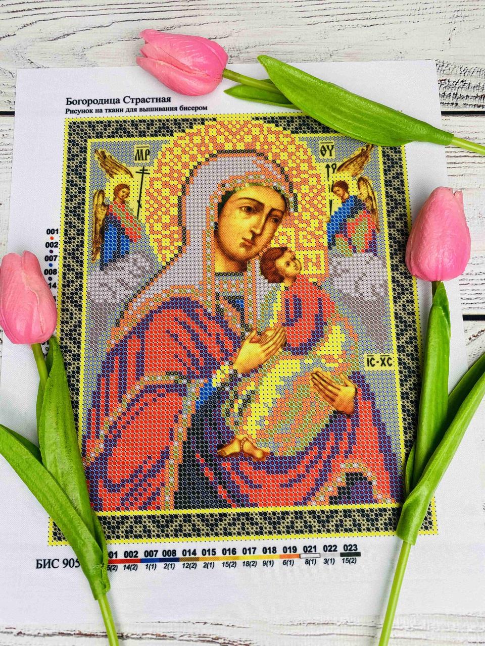 Схема для вишивання бісером Бородіца Пристрасна. А4. Габардин, фото 1