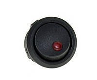Тумблер круглый 2 положения 3 контакта светодиод d23 мм 6A